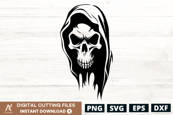 Download Ghost Skull Face SVG Design - 1 - Premium Resources
